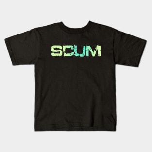 SCUM Funny Cool Text Word V Kids T-Shirt